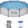 Piscina Bestway Steel Pro sobre suelo