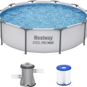 Piscina Bestway Steel Pro sobre suelo