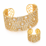 Set Luxury Shine – Pulsera y Anillo Dorados con Micro Circonias para Dama