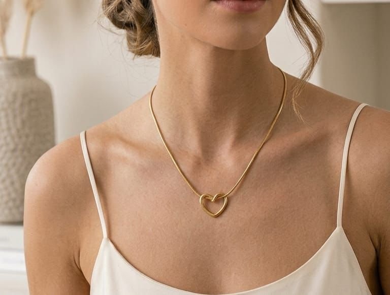 Dije de corazón delicado y elegante