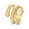 Reloj Pulsera de Doble Vuelta Dorado con Diseño de Culebra y Brillantes | Elegancia Sofisticada
